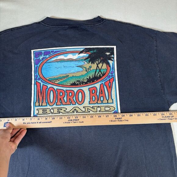 Vintage California Morro Bay Beach Coconut Graphic Tee Size XL Single Stitch - Picture 9 of 9
